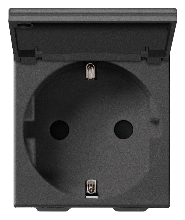 2P+E 16A DE SICURY outlet+cover carbon m
