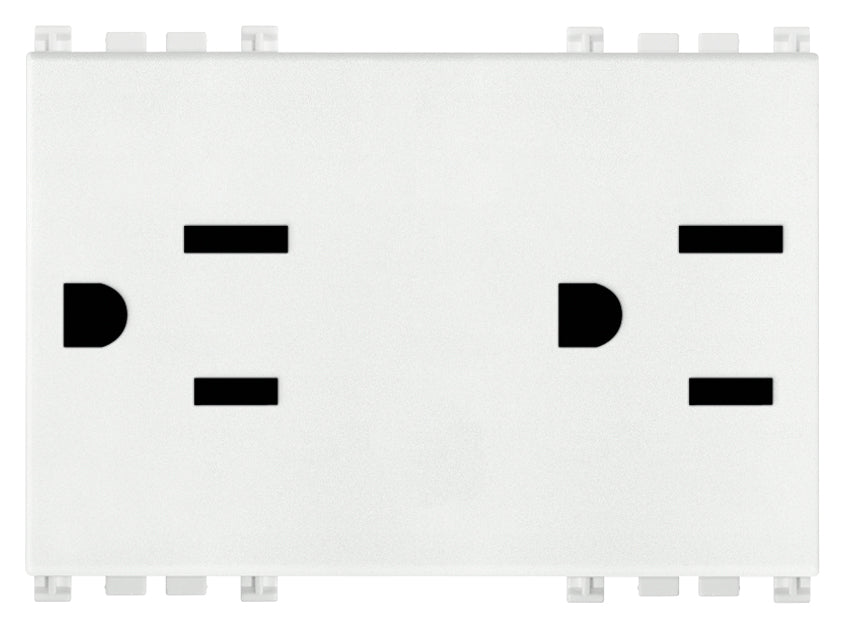 Two 2P+E15A USA+SASO SICURYoutlets white