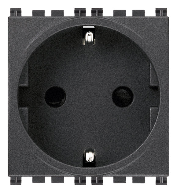 2P+E 16A DE SICURY outlet screwless grey