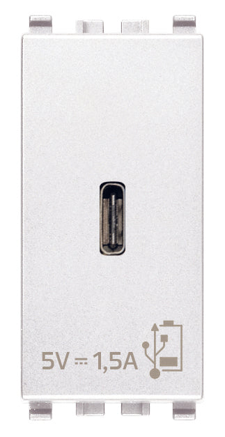 Eikon: A+C-USB Supply Unit, 5V, 2.4A, 1 Module, White