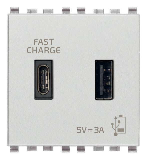 Eikon: A+C-USB Supply Unit, 5V 3A, 2 Module, Next