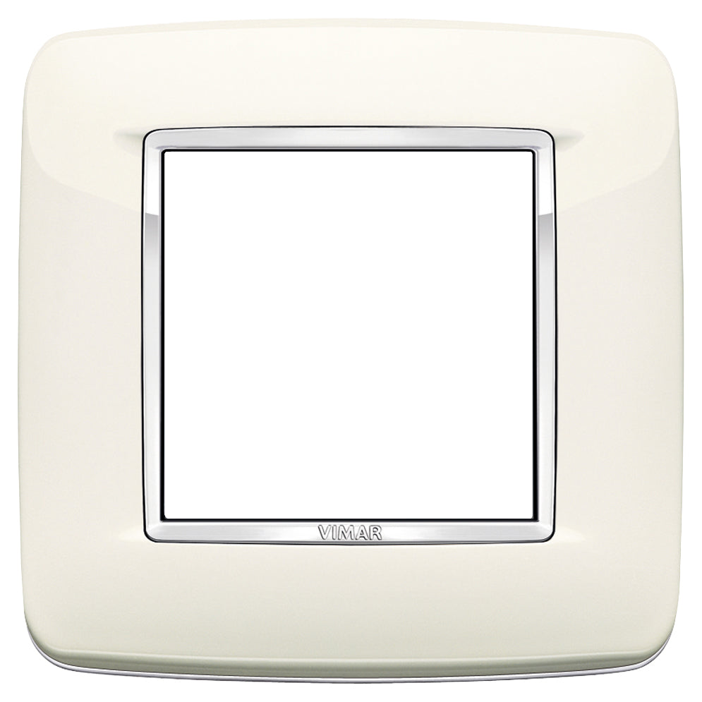 Plate: Metal Antique White 2M, Round, Eikon