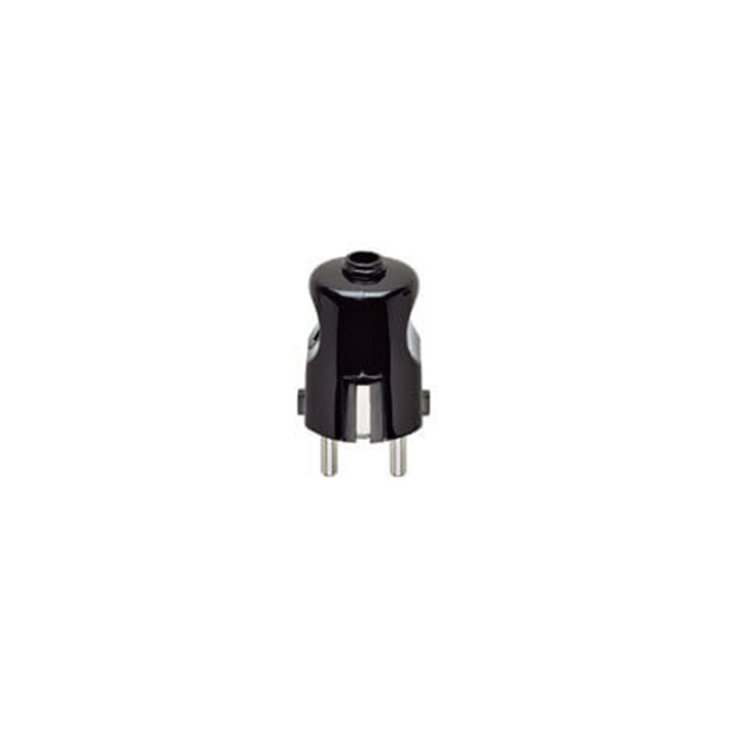 Plug: German/French (S31), 2P+E, 16A/250V, Black, Axial Cable *Surcharge may apply if buying <100*