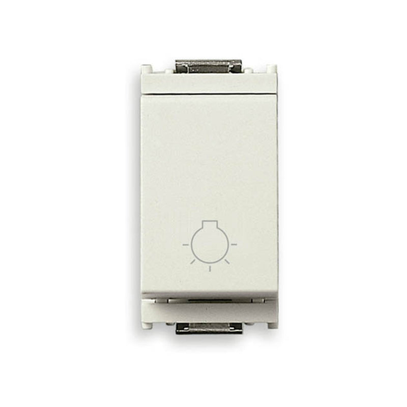 Idea 1-Way Switch, 1P/1T, 16 AX for PFC Loads 250V, White with Symbol 10 (Lightbulb)