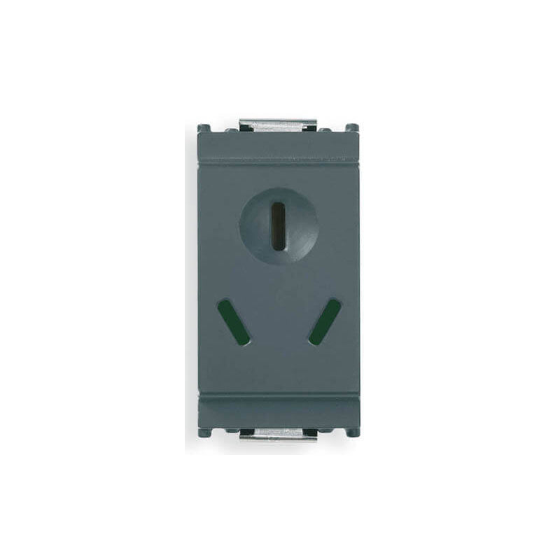 OUTLET: CHINESE,2P+E,10A/ 250V, SICURY, GREY, IDEA