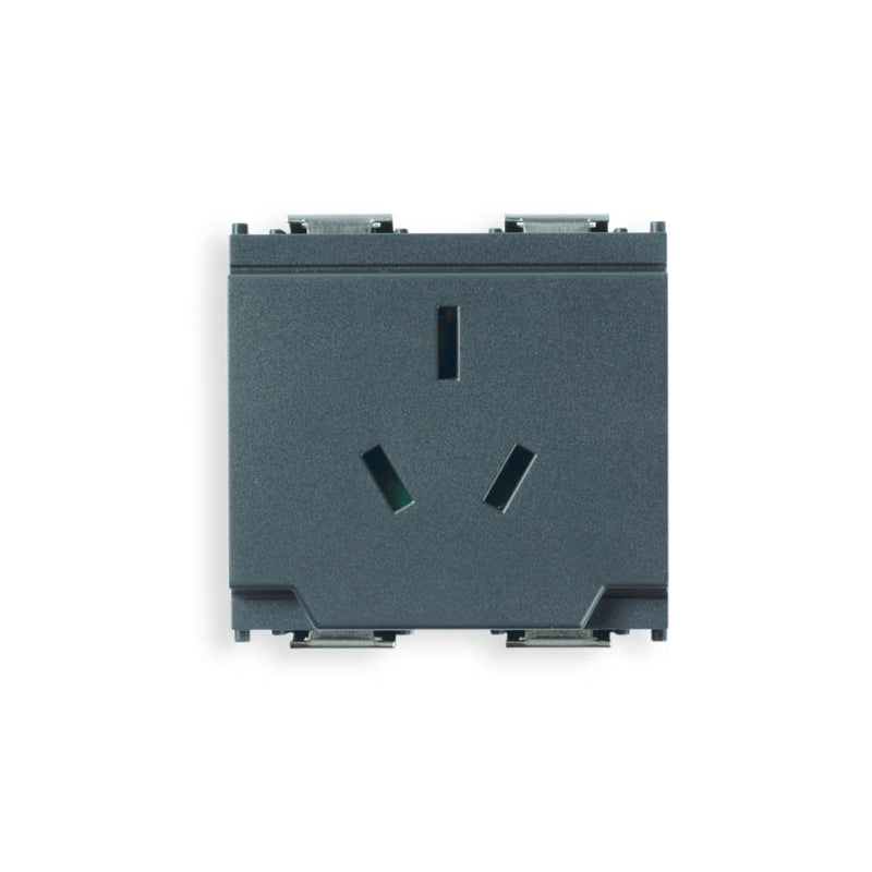 Idea Outlet, Australian, 2P+E, 10A/250V 2 Modules, SICURY, Grey