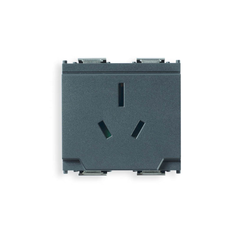 Idea Outlet, Australian, 2P+E, 15A/250V 2 Modules, SICURY, Grey