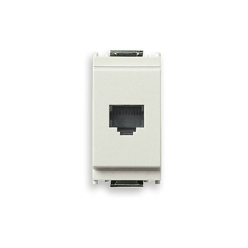Idea Connector, RJ11 Phone Jack 6-Position/4-Conductor, Screw Terminals, White