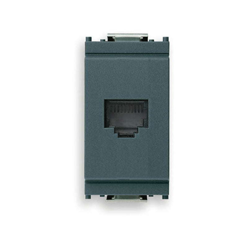 Idea Connector, RJ45 Phone Jack 8-Position/8-Conductor, Screw Terminals, Grey