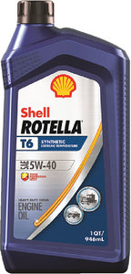 ROTELLA® T6 SYNTHETIC HEAVY DUTY DIESEL ENGINE OIL (SHELL OIL)