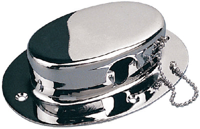 CHROME BRASS CHAIN DECK PIPE W/CHAIN (SEA-DOG LINE)
