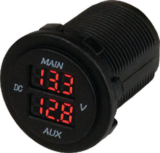DUAL ROUND VOLTMETER (SEA-DOG)
