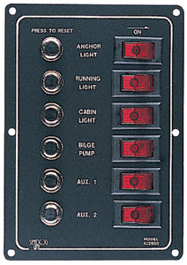 VERTICAL ROCKER SWITCH BREAKER PANEL (SEA-DOG LINE)