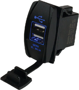 DOUBLE USB ROCKER SWITCH POWER SOCKET (SEA-DOG)