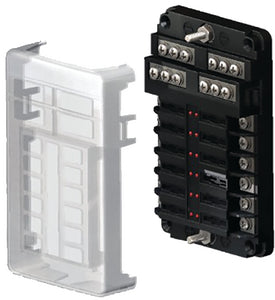FUSE BLOCK W/ NEGATIVE BUSS & LED INDICATOR LIGHTS (SEA-DOG)