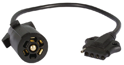 7-WAY ROUND TO 5 WAY FLAT ADAPTER WITH LEAD (SEACHOICE)