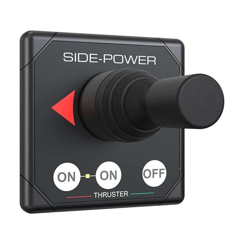 Panel, Joystick Thruster Control 12/24v Black, Round Cutout, 5-Wire, Reset Auto-Off