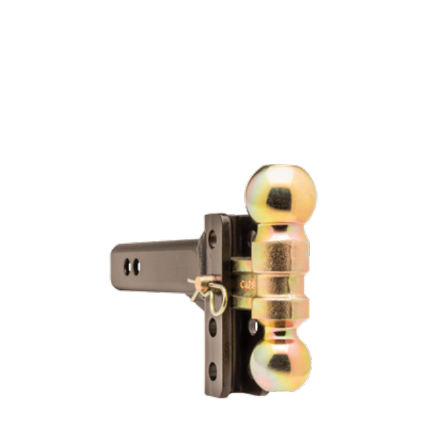 ADJ. BALL MOUNT, 2” RCVR, 3-3/4” DROP/RISE, 2" & 2-5/16" BALL, 10K