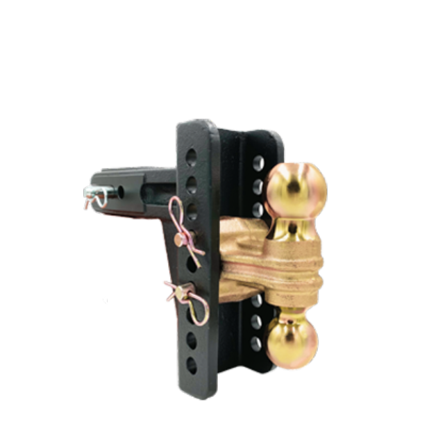 ADJ. BALL MOUNT, 2-1/2" RCVR, 6" DROP/RISE, 2" & 2-5/16" BALL, 20K