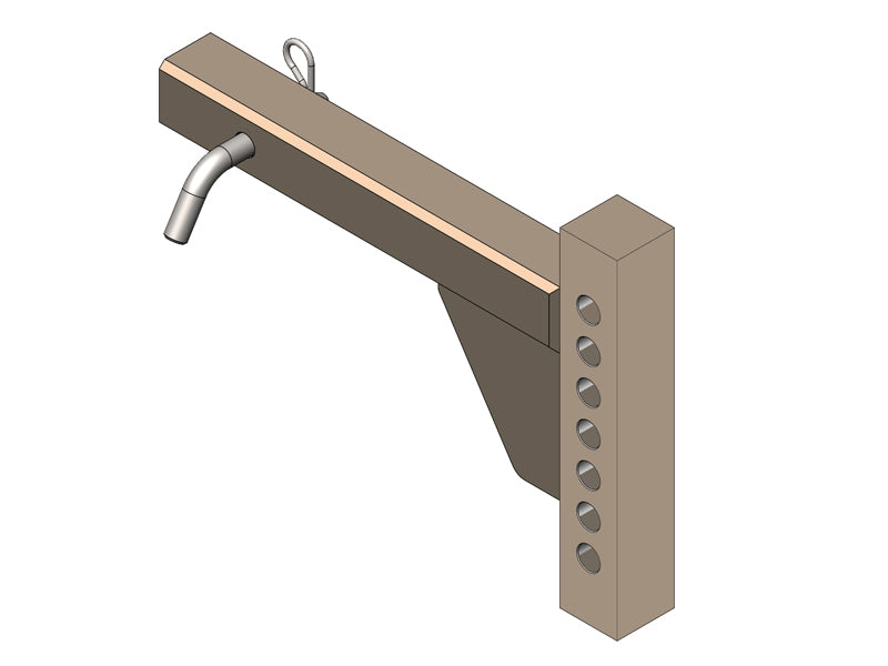 RECEIVER HITCH MOUNT, 7 H - 12 IN