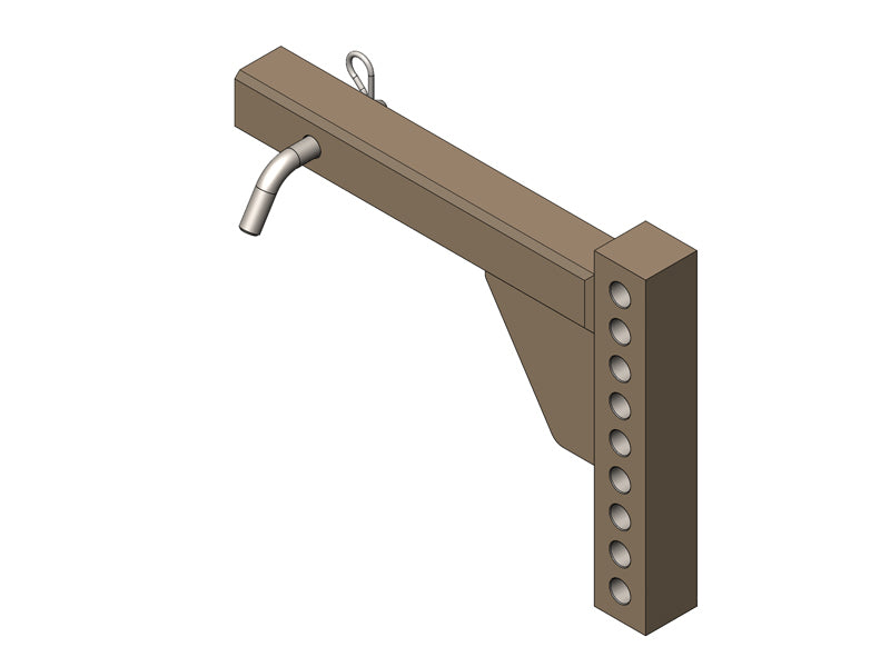 RECEIVER HITCH MOUNT, 9 H - 12 IN