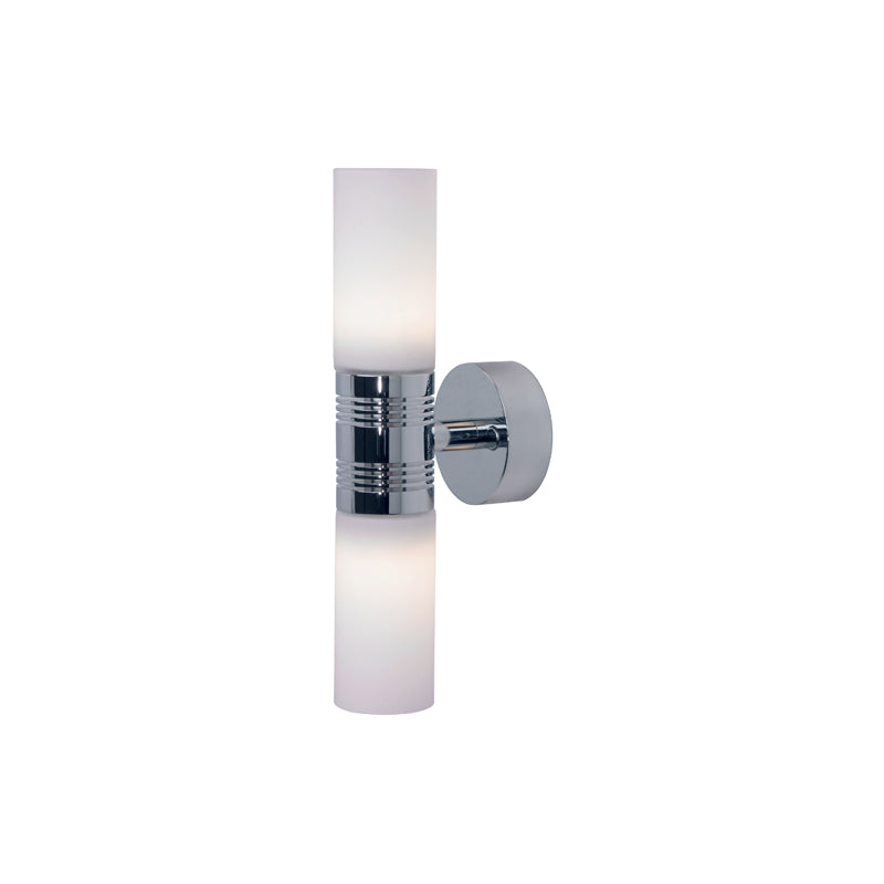 Berlin, Chrome with White Shade 6 x 1W Warm White LEDs, Built-in Dimmer, 10-30VDC