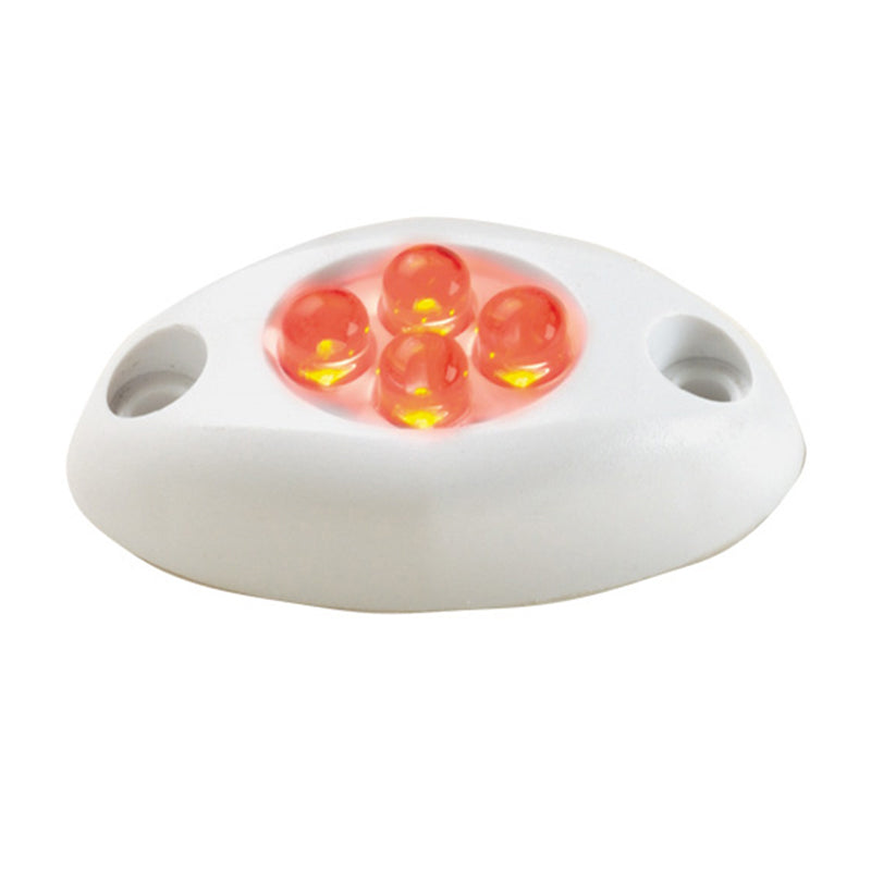 LED Cluster Courtesy Light, White, 4xRed LED, 24V