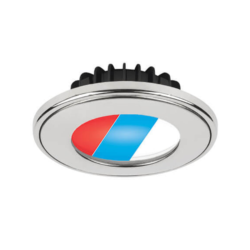Current PowerLED Tri-Color, 10-40VDC, Polished SS, Red/Blue/Cool, 5.0W, IP65