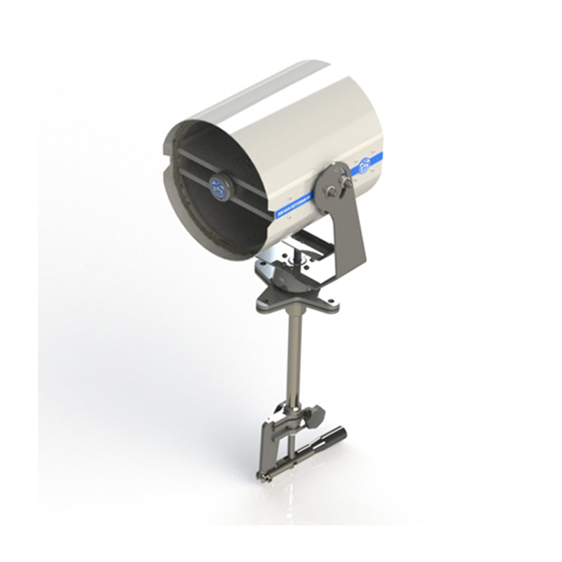 DHR230-Cabin Controlled Searchlight 230mm 90-305VAC, 75W, White Powder Coated Aluminum