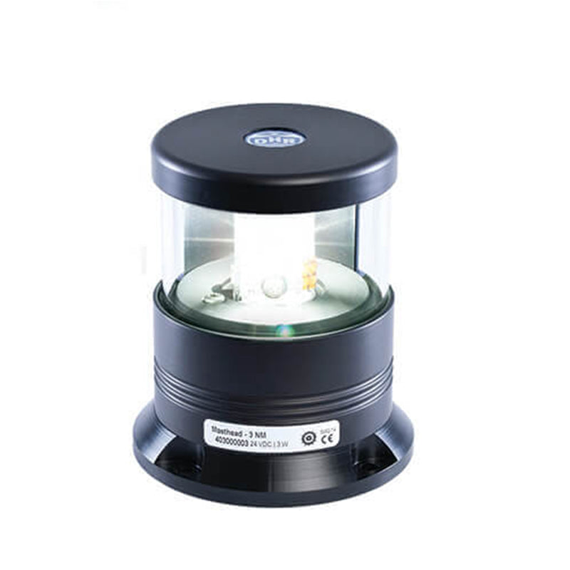 DHR40 Masthead White LED, Base-Mount, White, 24V (4.1W), 3NM, IP66, 225°