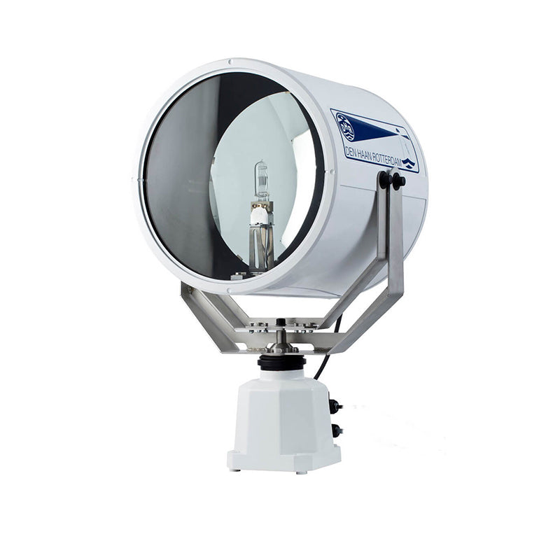 DHR420-Remote Controlled Searchlight 350mm 230VAC, 2000W, White Powder Coated Aluminum