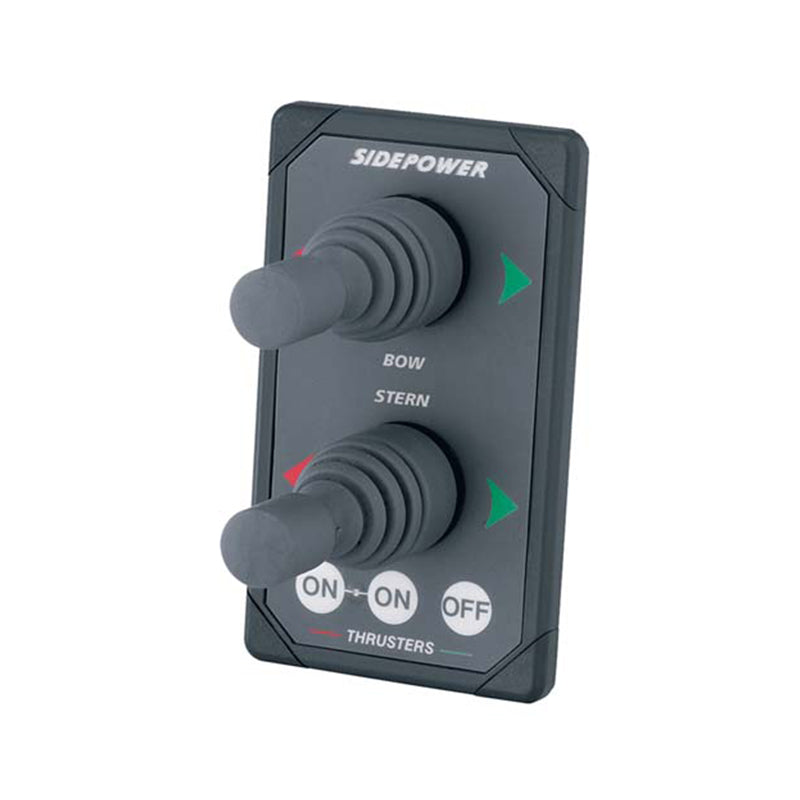 Panel, Dual Joystick Thruster Control 12/24v Grey, Round Cutout, For Bow & Stern Thruster