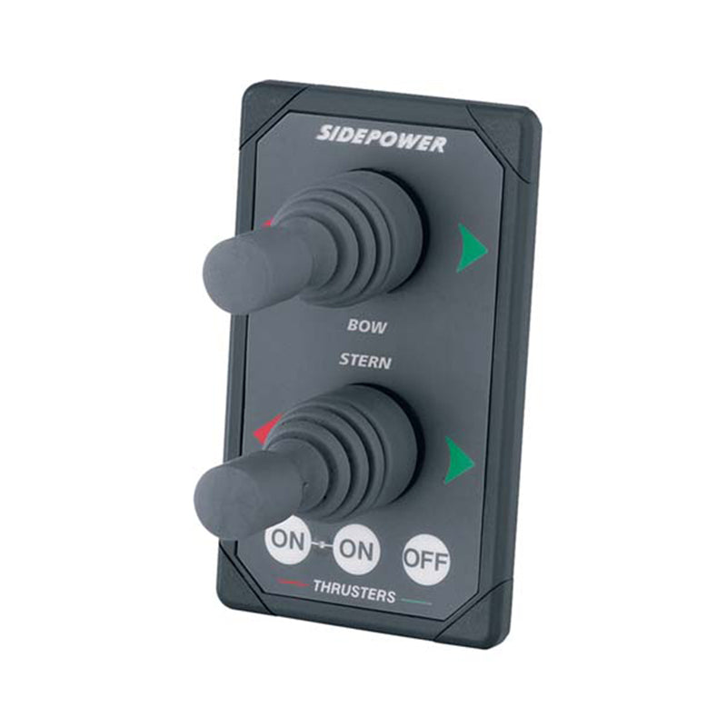 Panel, Dual Joystick Thruster Control 12/24v Black, Round Cutout, For Bow & Stern Thruster