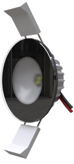 ECLIPSE DWN DL55 - WHITE LED, BLACK FINISH