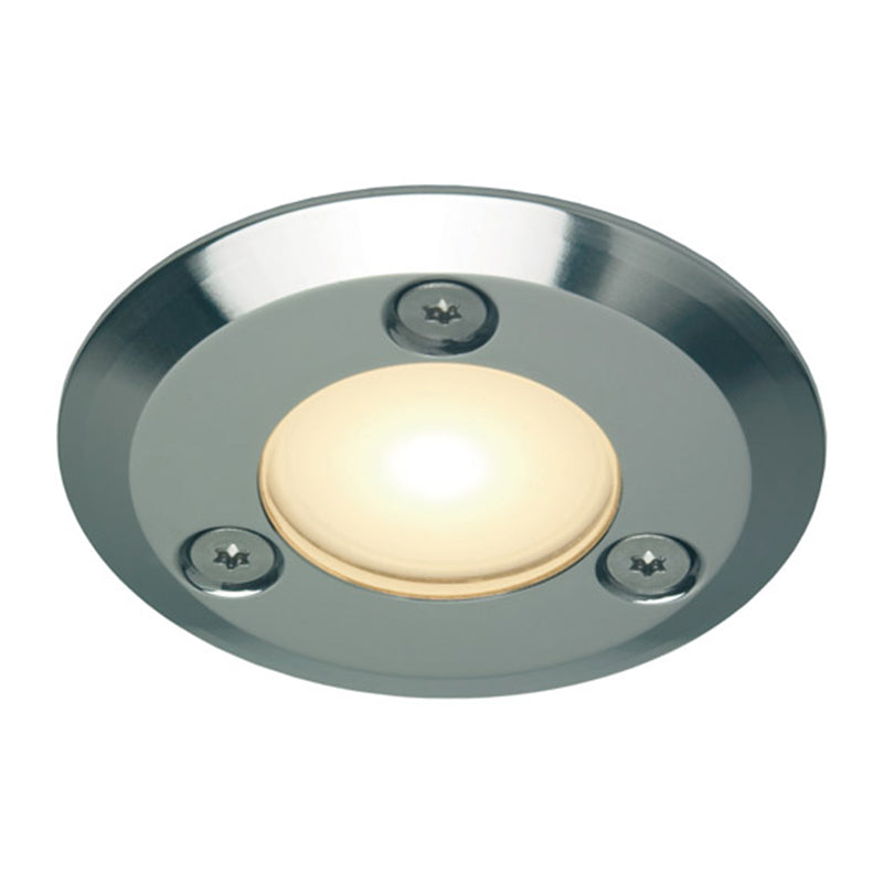 Emden-Small LED Courtesy Light, Polished Stainless Warm White, IP67, 10-30VDC
