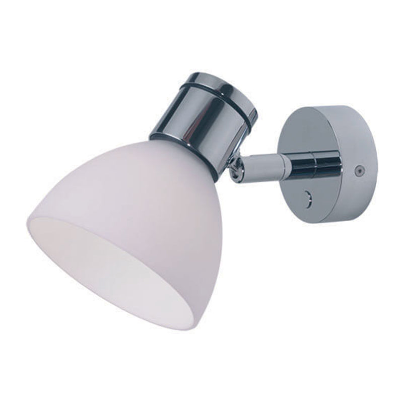 Gothen LED Reading Light, Chrome with White Shade Integrated Dimmer Switch, 10-30VDC, 4W