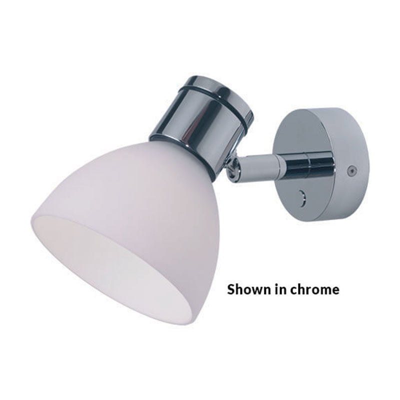 Gothen LED Reading Light, Matte Chrome with White Shade & DIM2WARM (3000-2200K)