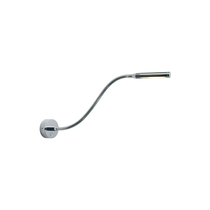 Rugen Matte Chrome Table Mount with Switch and Dimmer Warm White/Red, 500mm