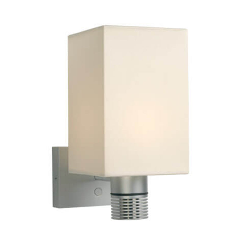 Jana LED Wall Sconce, Matte Chrome, White Shade Built-in Dimmer, 10-30VDC