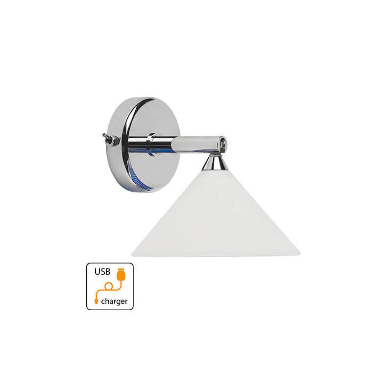 St. Maarten 2, Stainless Steel w/White Martini Globe, USB Charging Port, G4, 10W