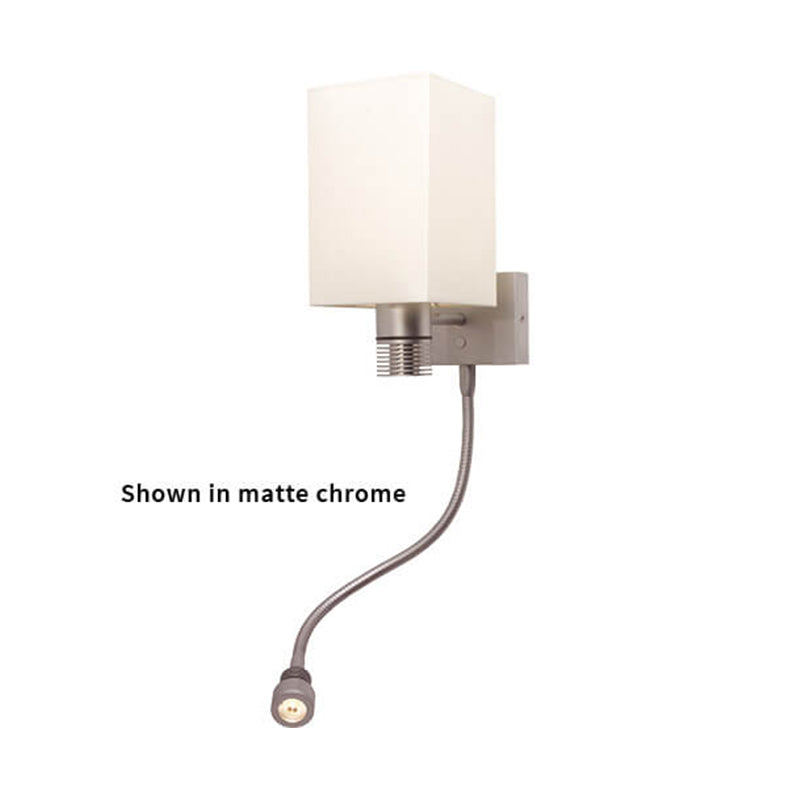 Jana-Flex LED Wall/Reading Light, Gold White Shade, Built-in Dimmer, 10-30VDC