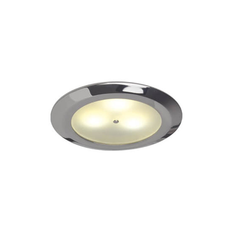 Leer LED Downlight, Chrome, 10-30VDC Warm White, Master (Dimmable), IP20