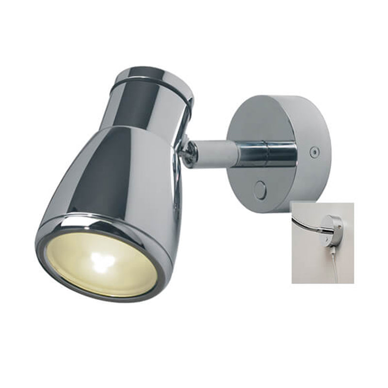 Munich, Chrome w/Chrome Metal Shade & USB, Dimmer, Warm