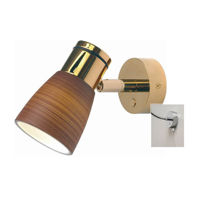 Munich, Gold with Brown Glass Shade Dimmer, 3 x 1W Warm White LEDs, 10-30VDC