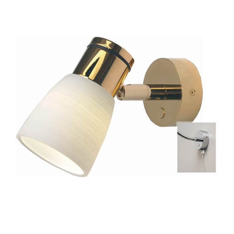 Munich, Gold w/Titanium Glass Shade & USB, Dimmer, Warm