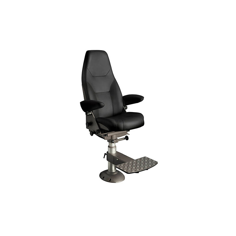 Norsap 1000 Helm Chair, Maximum Seat Height 900mm Fixed Column (can cut down), Flange Base, Charcoal