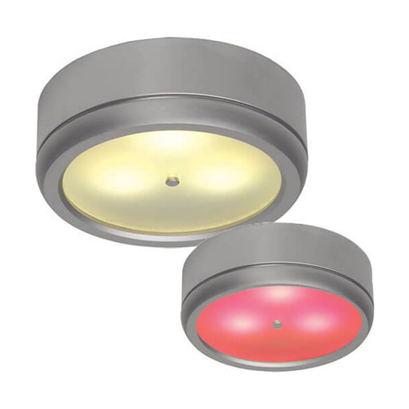 Norden (Master) Bi-Color LED Spot, Warm White/Red Matte Chrome, 10-30VDC, IP20