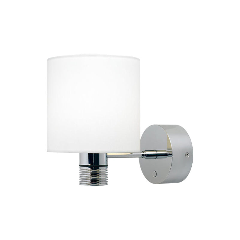 Nova XL LED Wall Light, Chrome, White Shade Warm White, With Switch & Dimmer, 10-30VDC