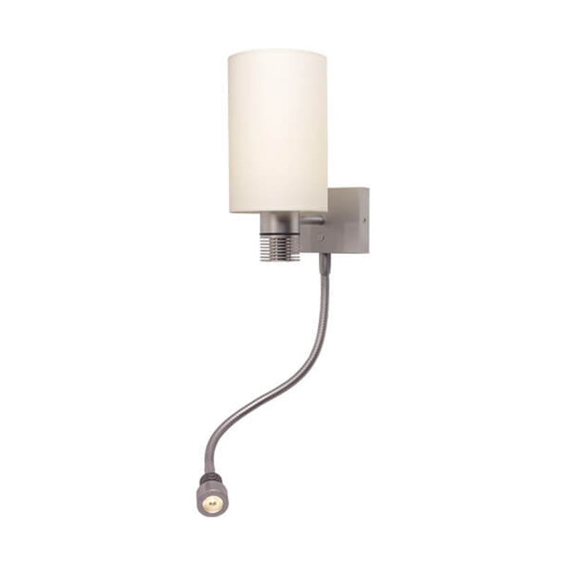 Nova-Flex LED Wall/Reading Light, Matte Chrome White Shade, Built-in Dimmer, 10-30VDC