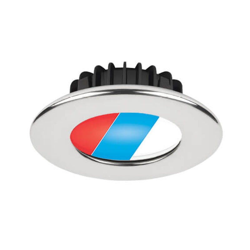 Ripple PowerLED Tri-Color, 10-40VDC, Polished SS, Red/Blue/Warm, 5.0W, IP65